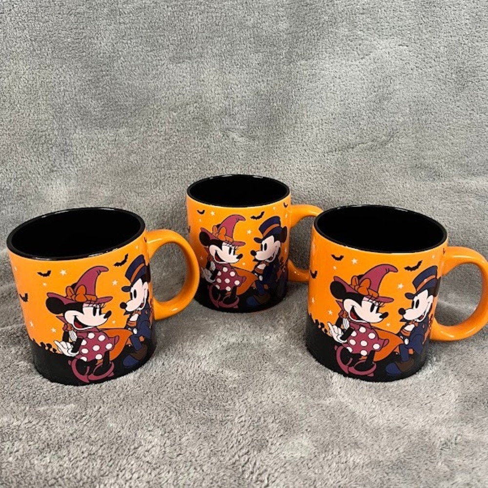 Set of 3 Silver Buffalo Disney halloween Mickie Minnie Mouse Ceramic Mug